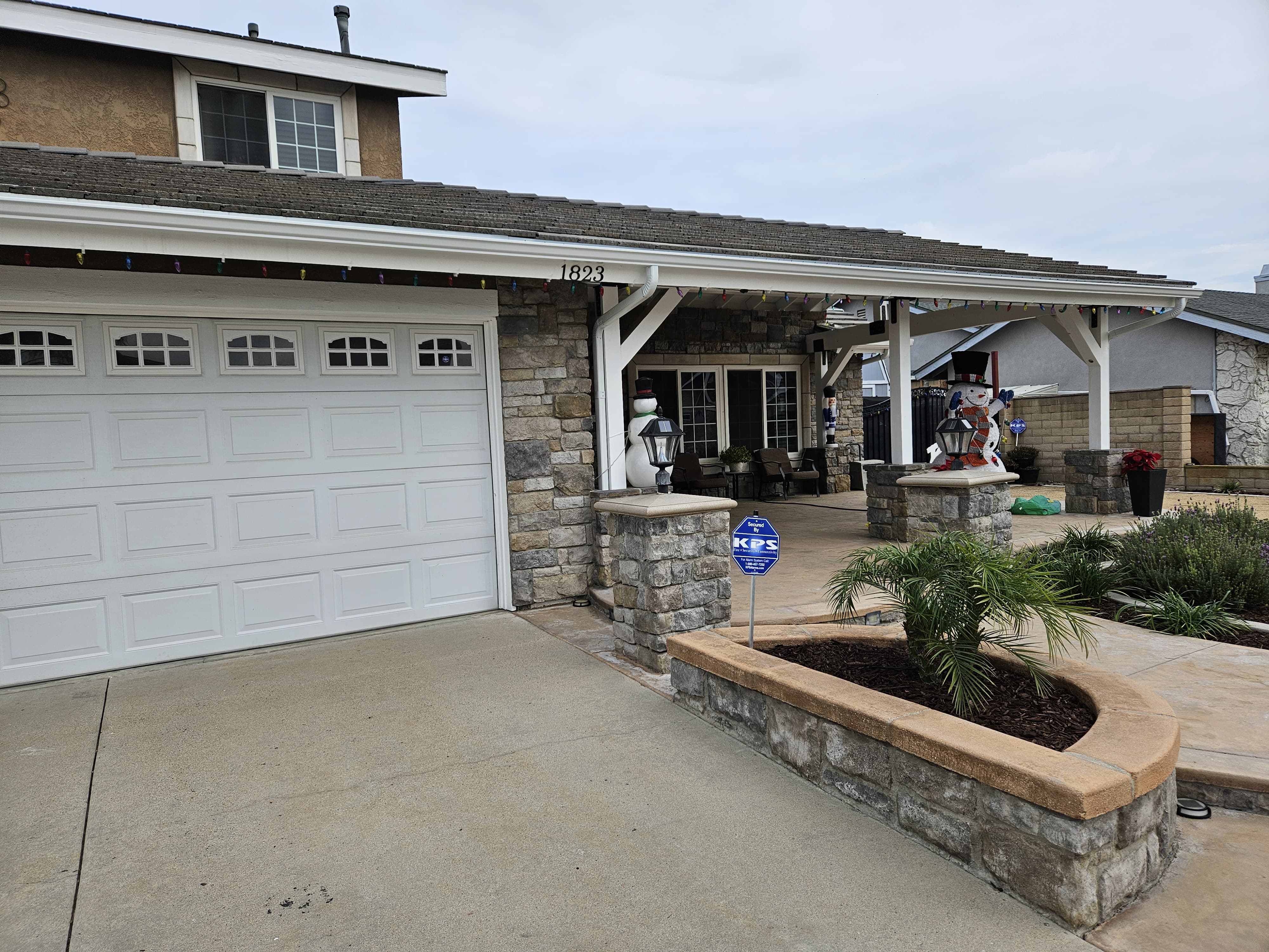 Rain gutter installation project
