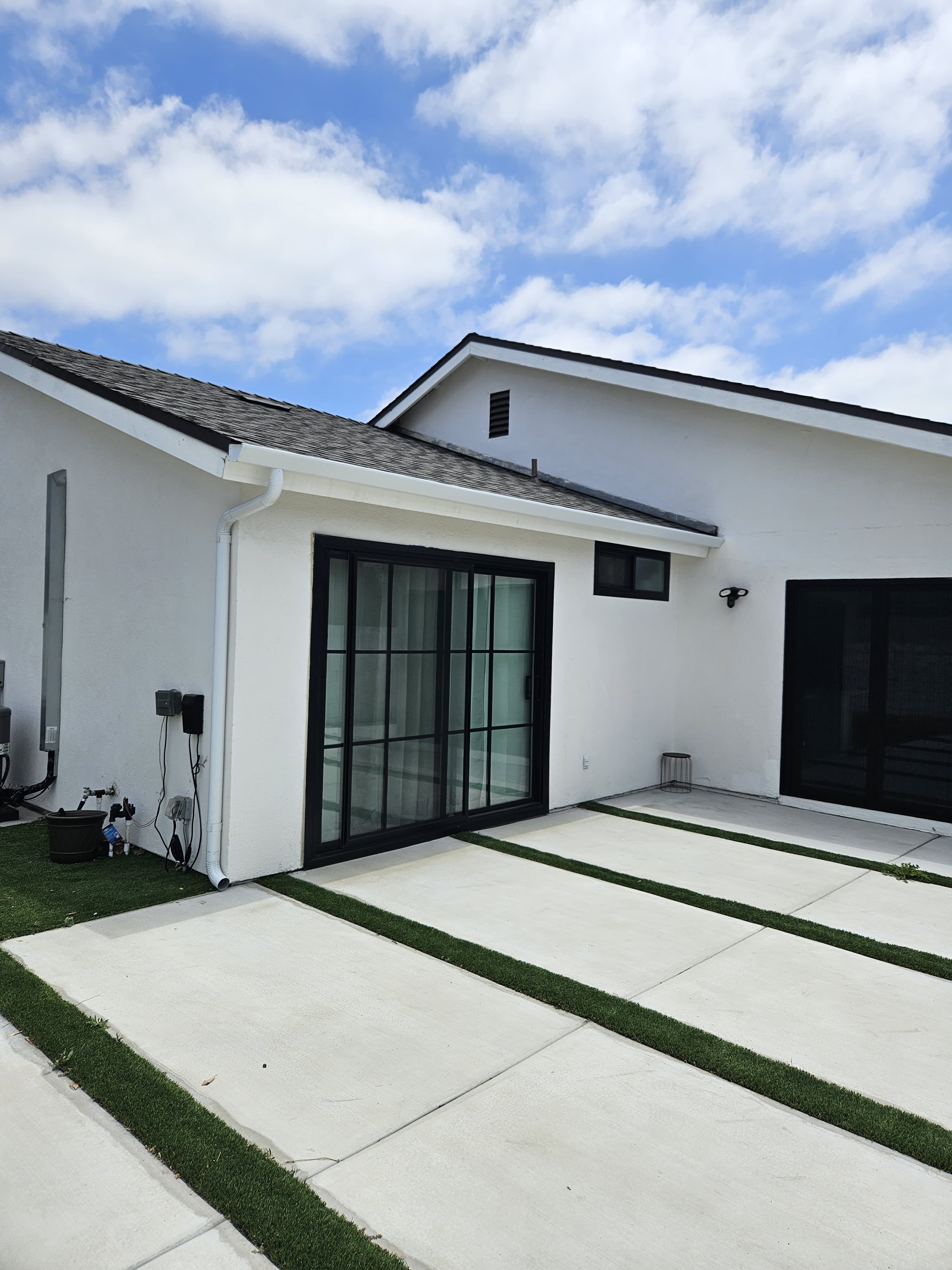 Rain gutter installation project