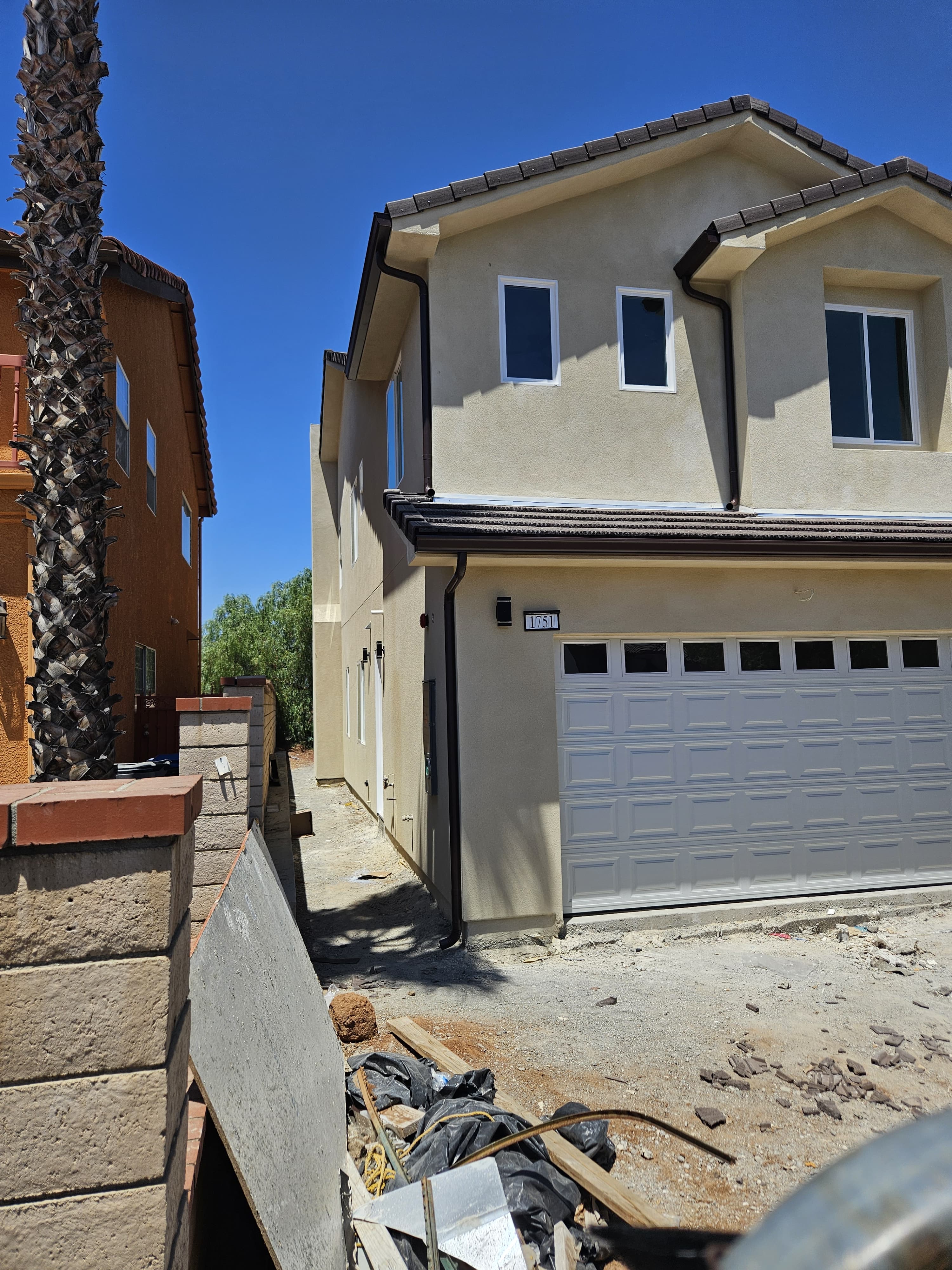Rain gutter installation project