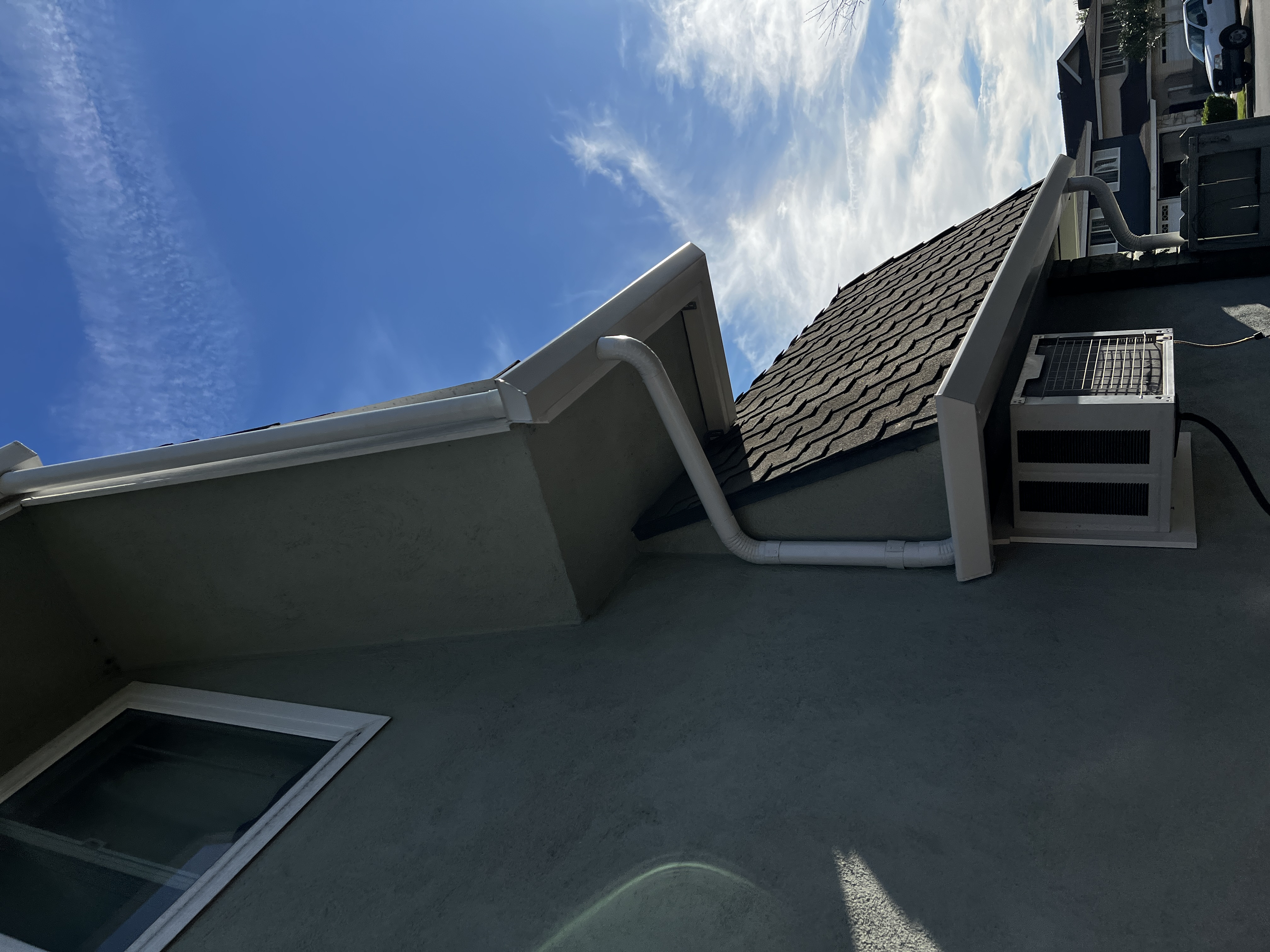 Rain gutter installation project