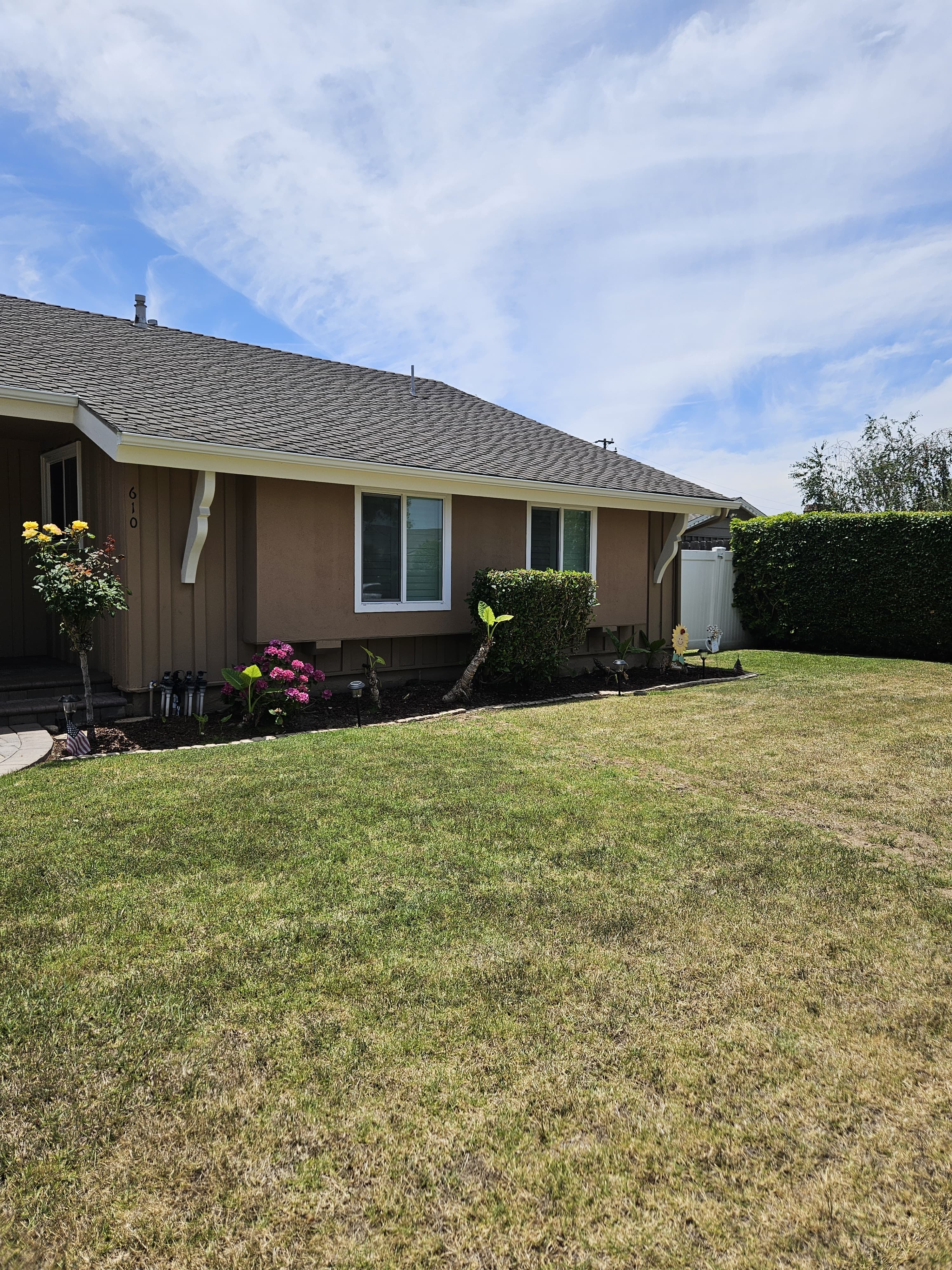Rain gutter installation project