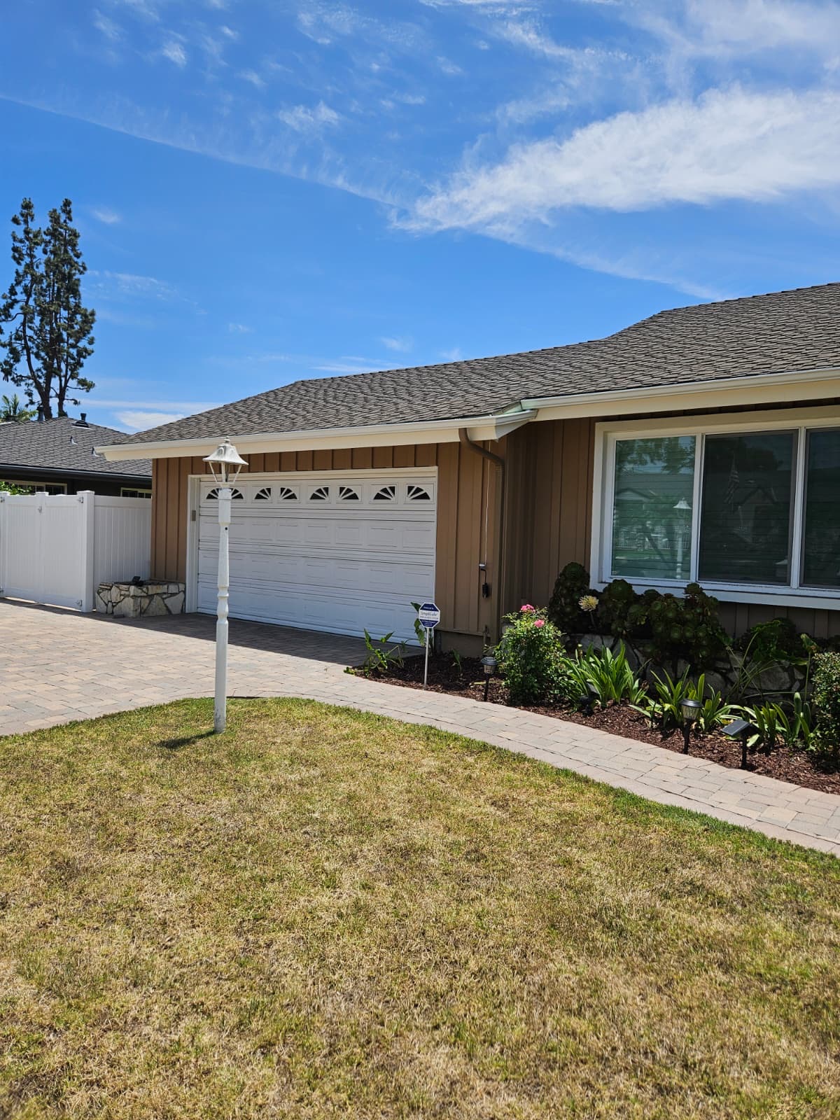 Rain gutter installation project