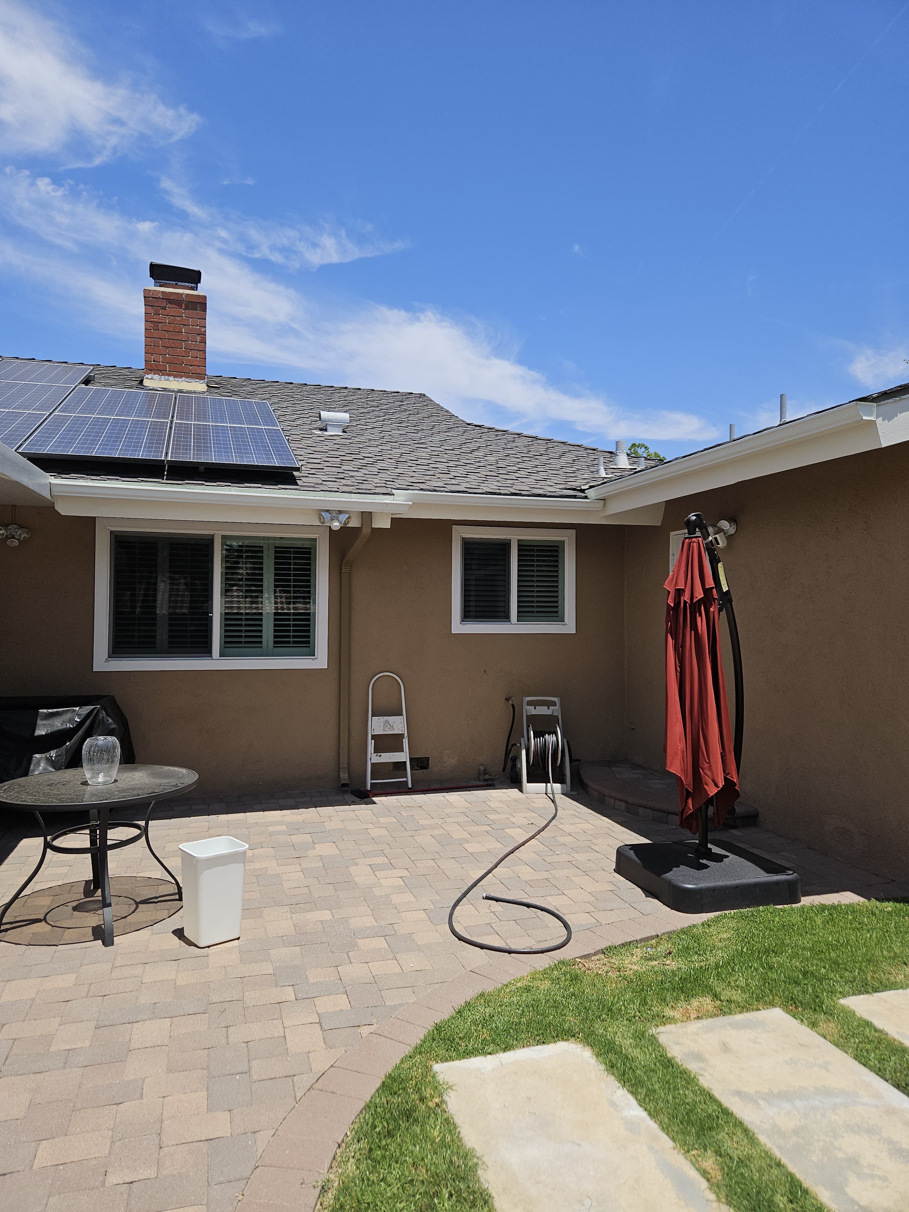 Rain gutter installation project