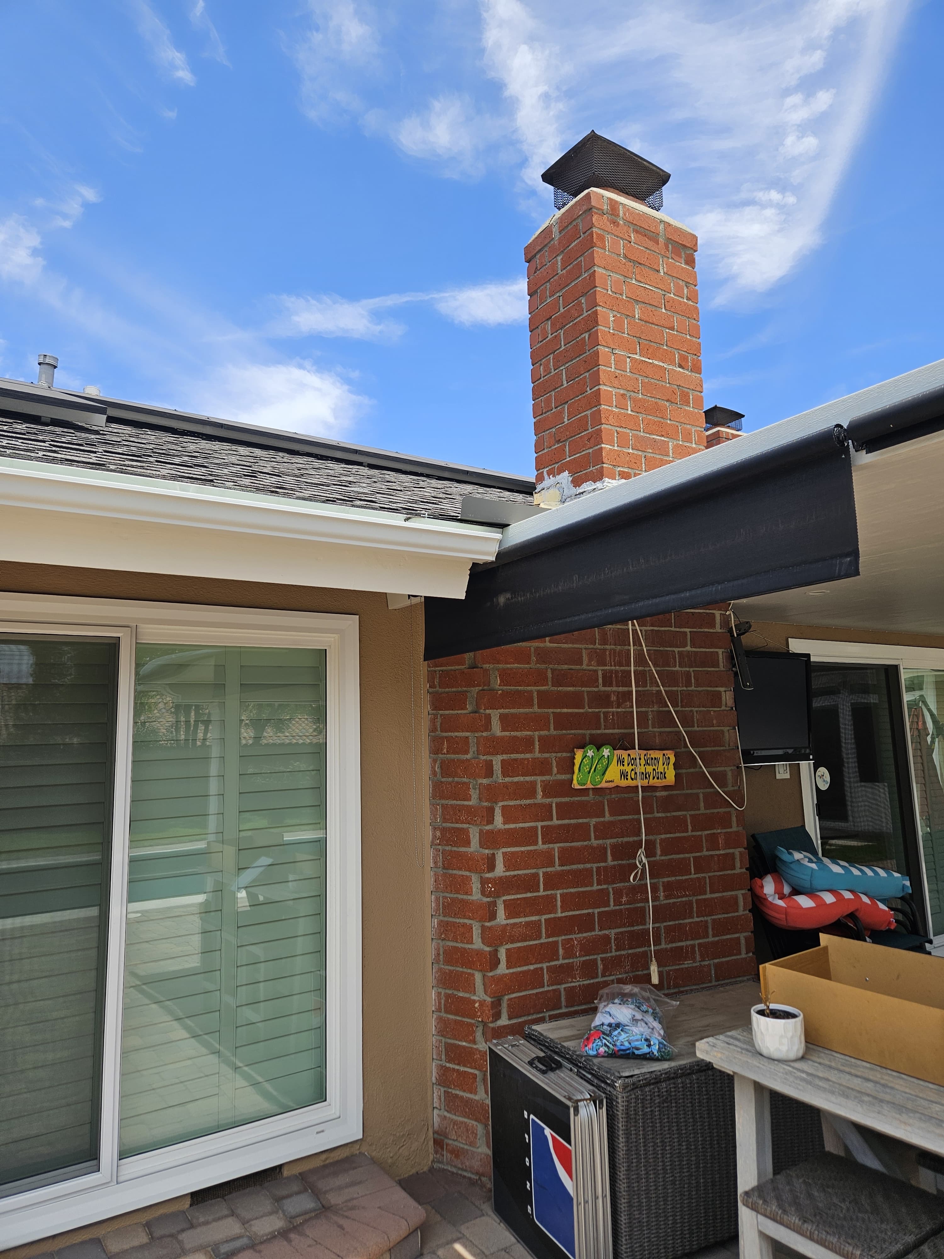 Rain gutter installation project