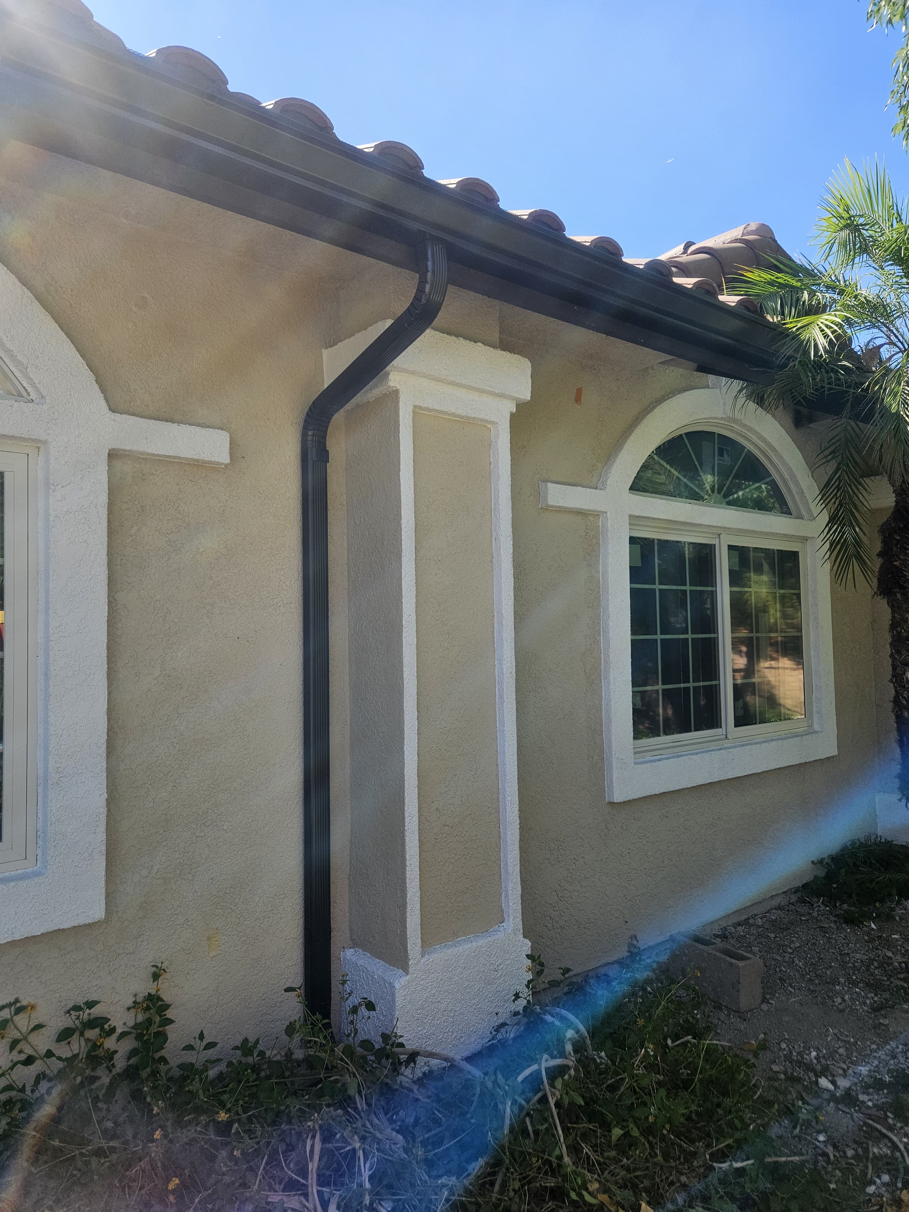 Rain gutter installation project