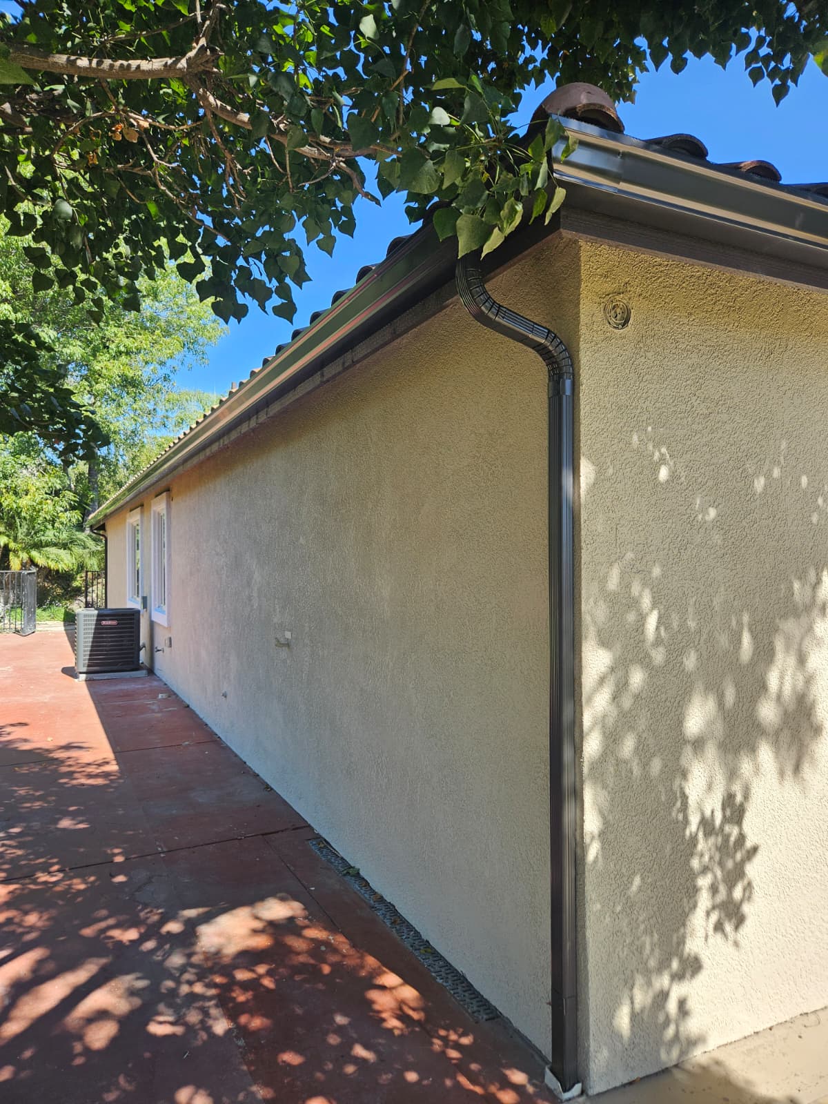 Rain gutter installation project