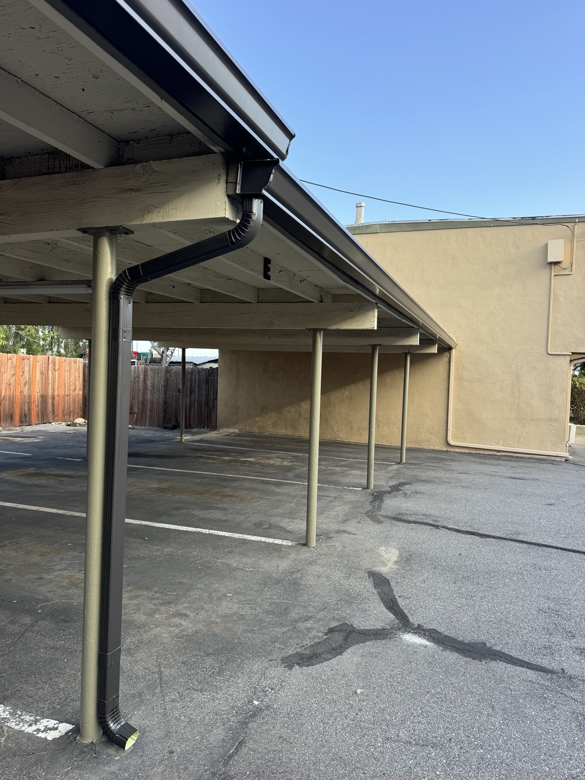 Rain gutter installation project