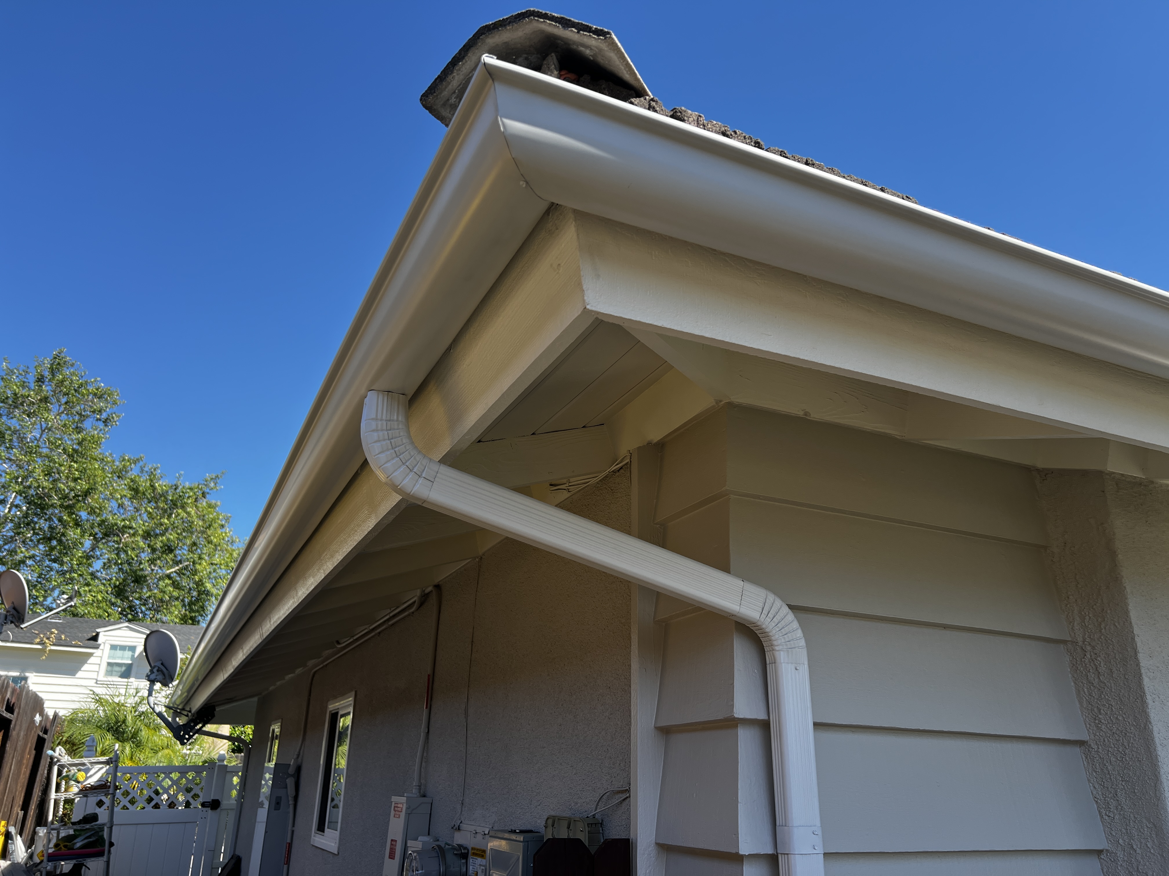Rain gutter installation project